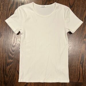 Mod Ref White Ribbed Short Sleeve Tee (S)